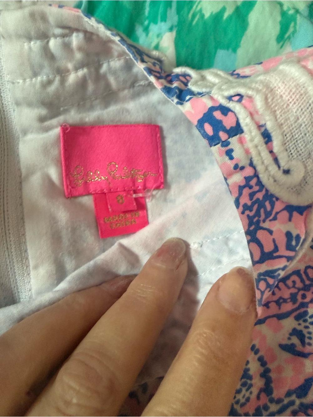Lilly Pulitzer Pink and Blue Croc Dress